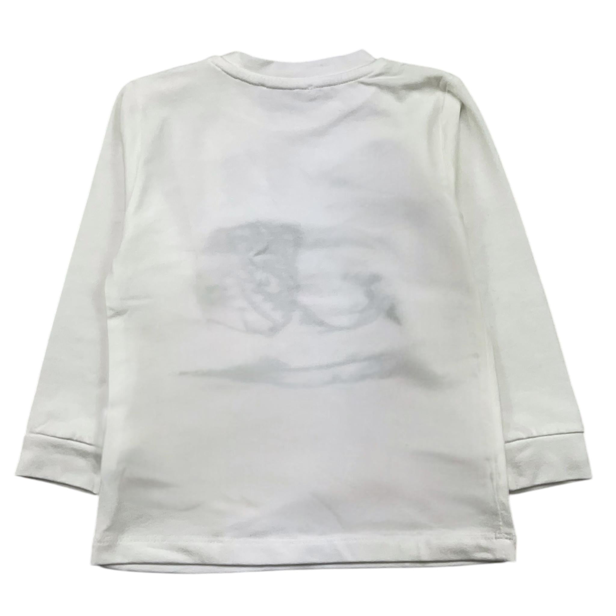 M+E' shirt girocollo tinta unita con stampa in contrasto Bianco per Neonato UEM0439 BIANCO M+E'