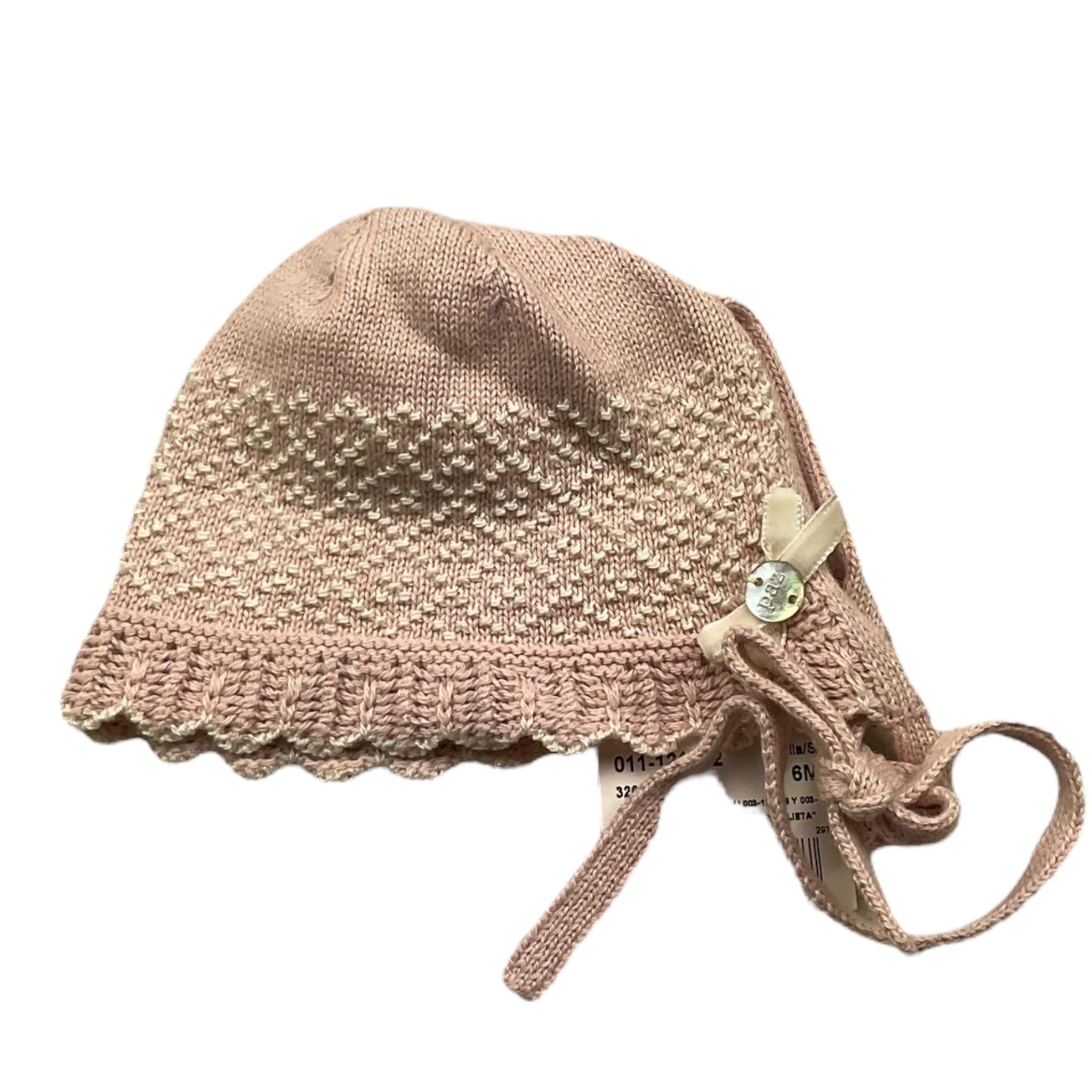 PAZ RODRIGUEZ cappello tinta unita con ricami Rosa per Neonata 011121152 ROSA PAZ RODRIGUEZ