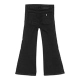STELLA McCARTNEY jeans tinta unita con modello zampa Nero per Bambina TV6D40 NERO STELLA McCARTNEY