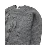 TO be too maglia girocollo tinta unita con stampa fiocco Grigio per Bambina TFBF24M635X GRIGIO TO be too
