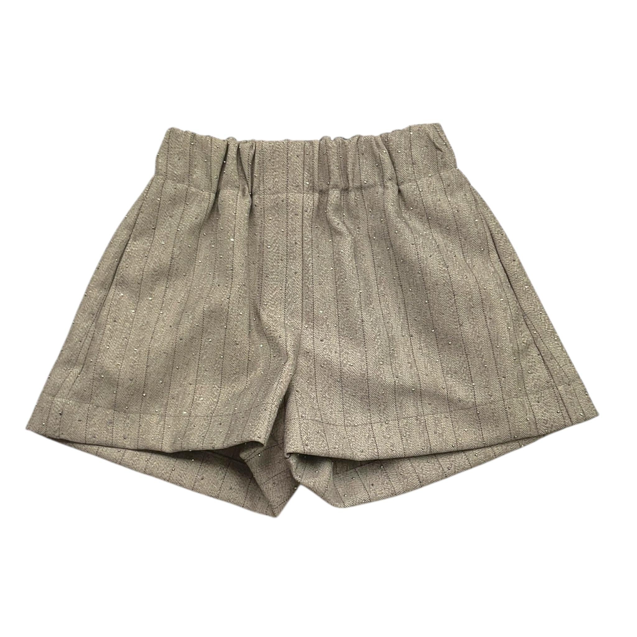 VICOLO short tinta unita con brillantini Grigio per Bambina 3142S00073X GRIGIO VICOLO