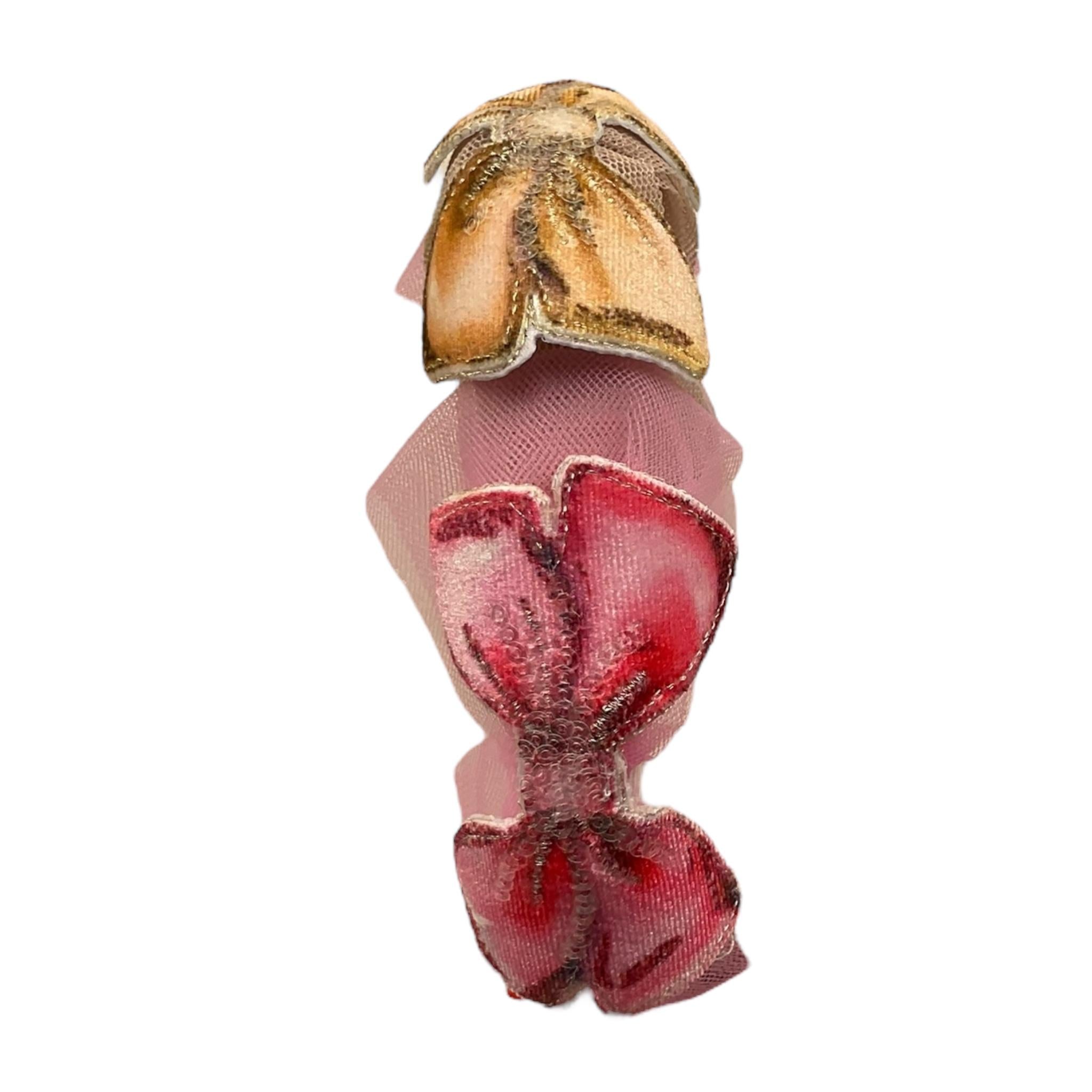 DAGA COLLECTION cerchietto tinta unita con applicazioni fiocco Rosa per Bambina A24128 ROSA DAGA COLLECTION