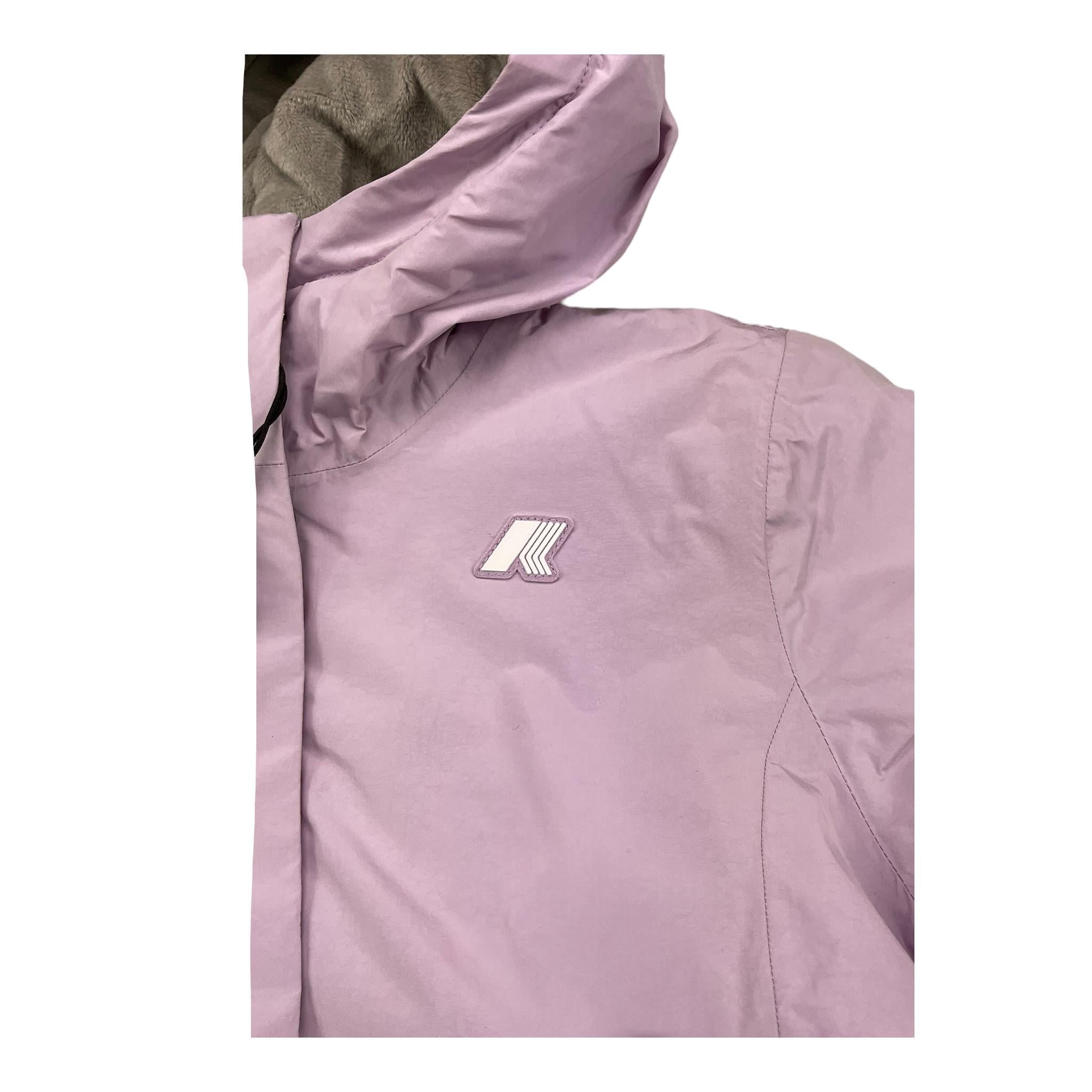 K-WAY giubbino tinta unita con cappuccio Lilla per Bambina K4137WW LILLA K-WAY