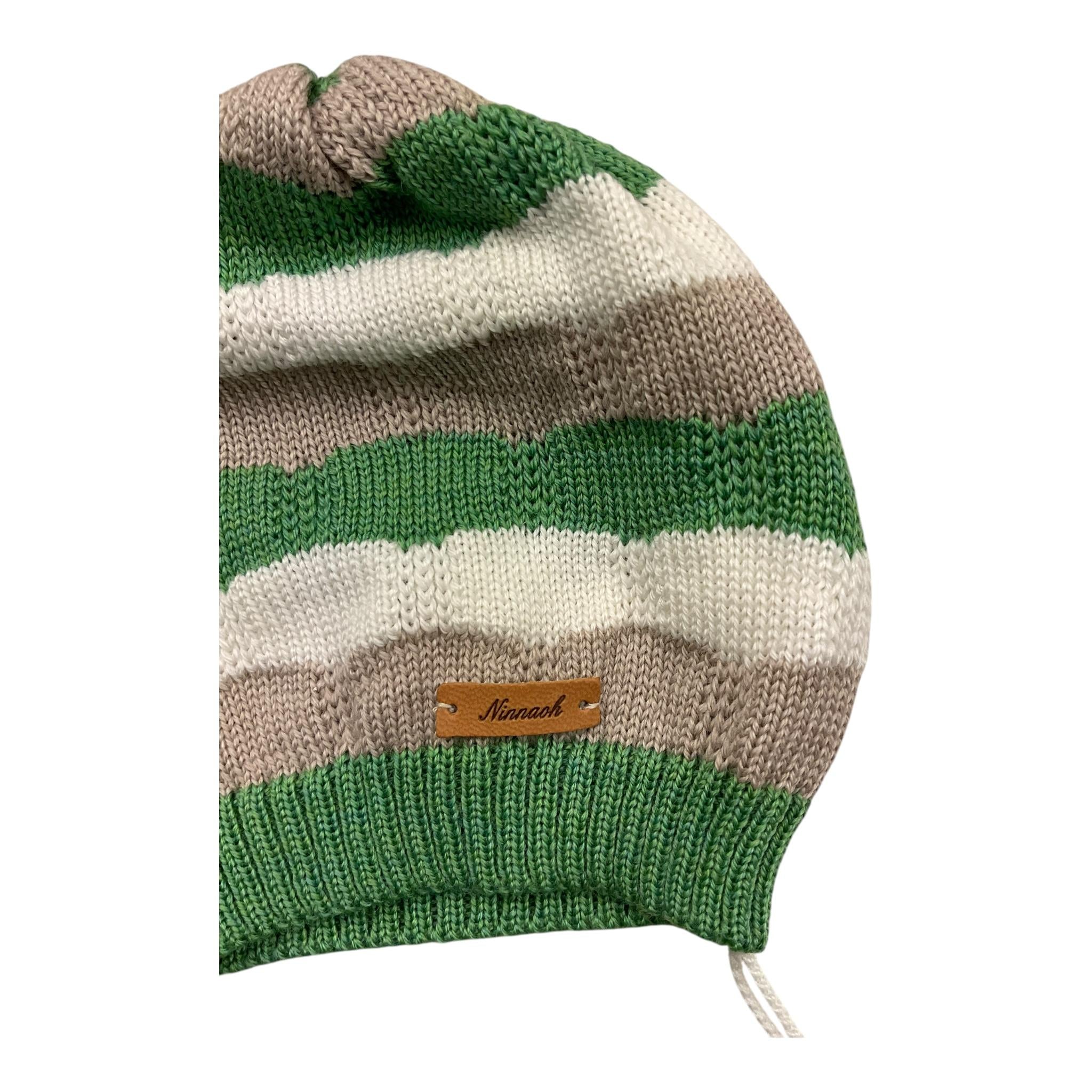 NINNAOH cappello tricolore con fantasia a righe Bianco per Neonato I2423CAF BIANCO NINNAOH