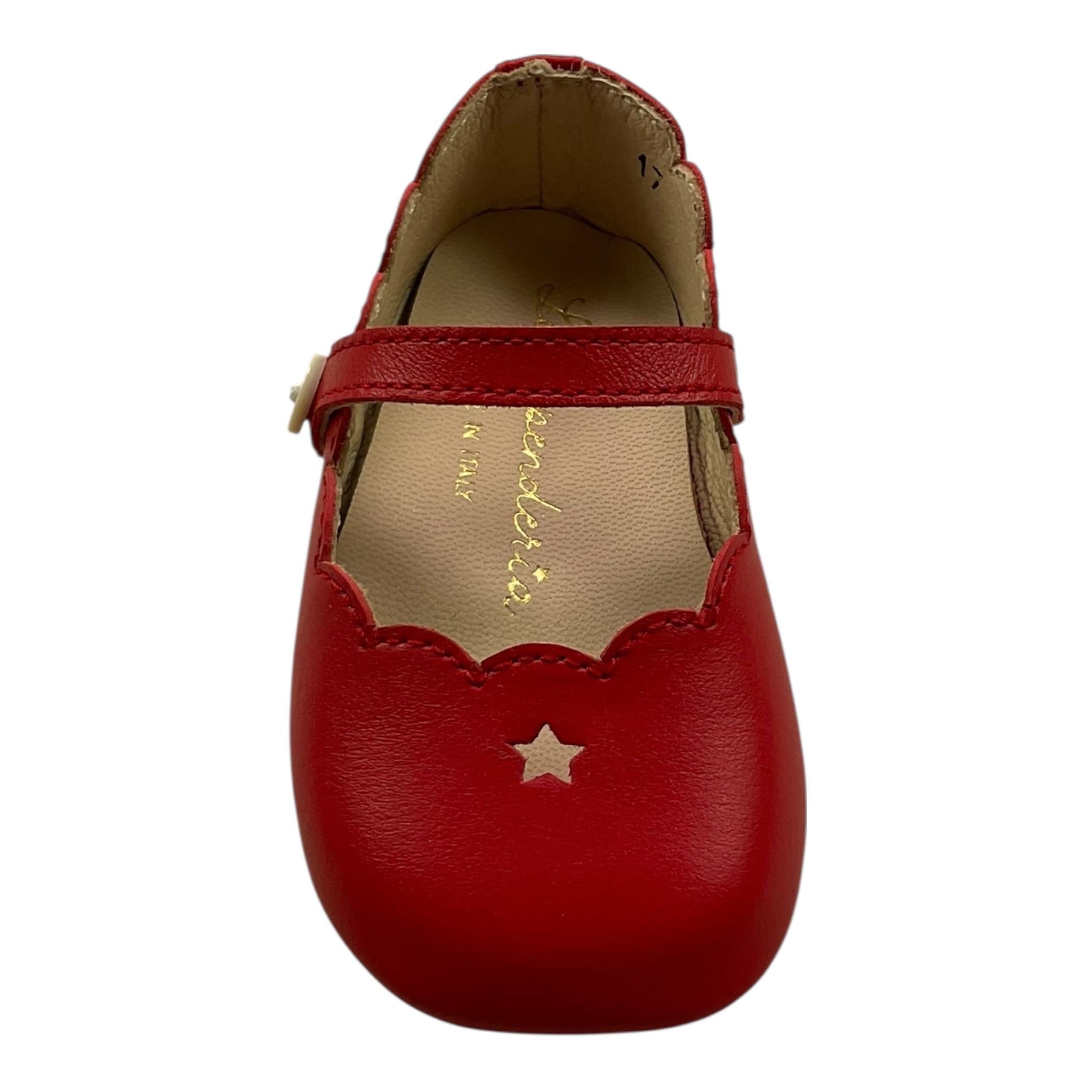 LA STUPENDERIA ballerina tinta unita con traforo Rosso per Neonata C00X16AM ROSSO LA STUPENDERIA