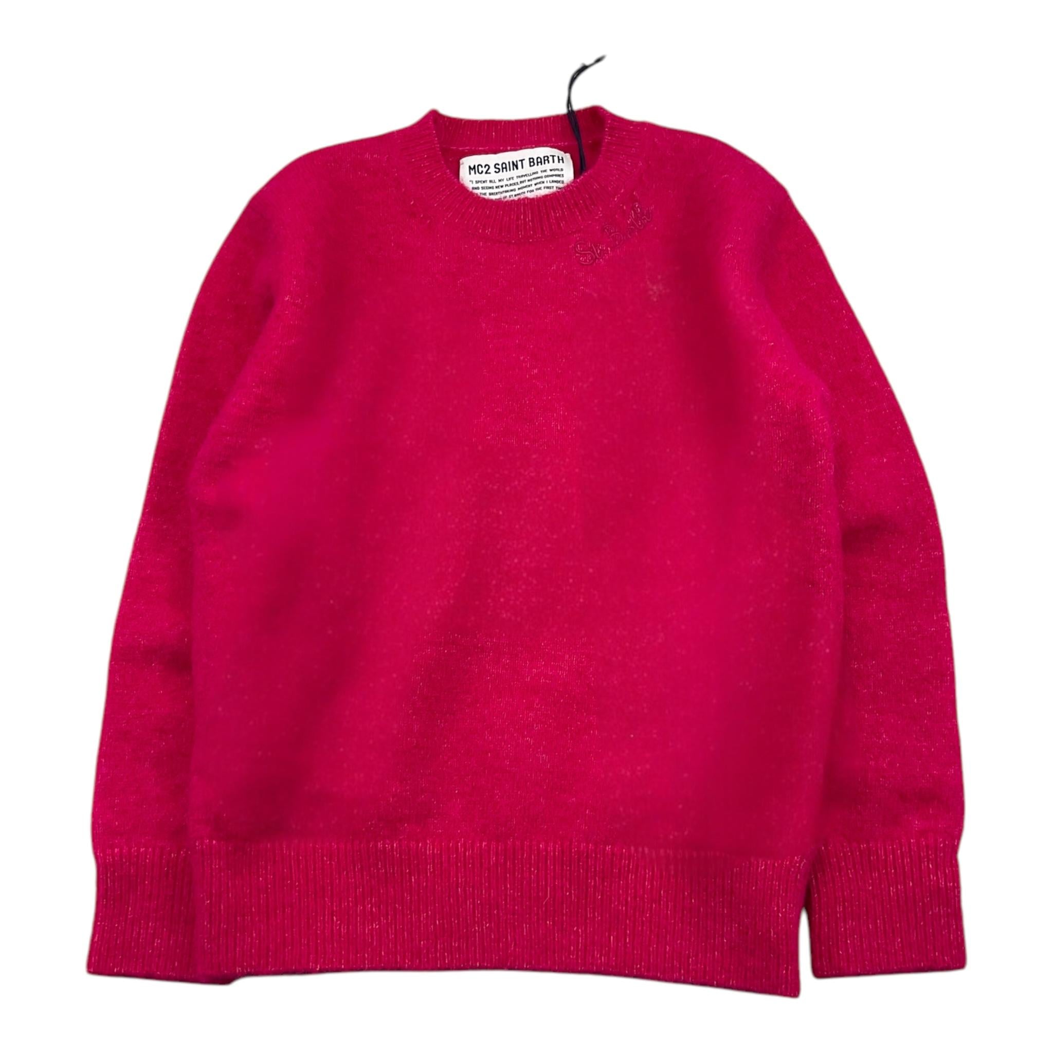 SAINT BARTH maglia girocollo tinta unita Fuxia per Neonata LYL001N FUXIA SAINT BARTH