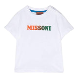 MISSONI t-shirt girocollo tinta unita con stampa in contrasto Bianco per Neonato MT8501 BIANCO MISSONI