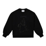ICEBERG felpa chiusa girocollo tinta unita con brillantini Nero per Bambina MFICE5352J NERO ICEBERG