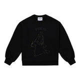 ICEBERG felpa chiusa girocollo tinta unita con brillantini Nero per Bambina MFICE5352J NERO ICEBERG