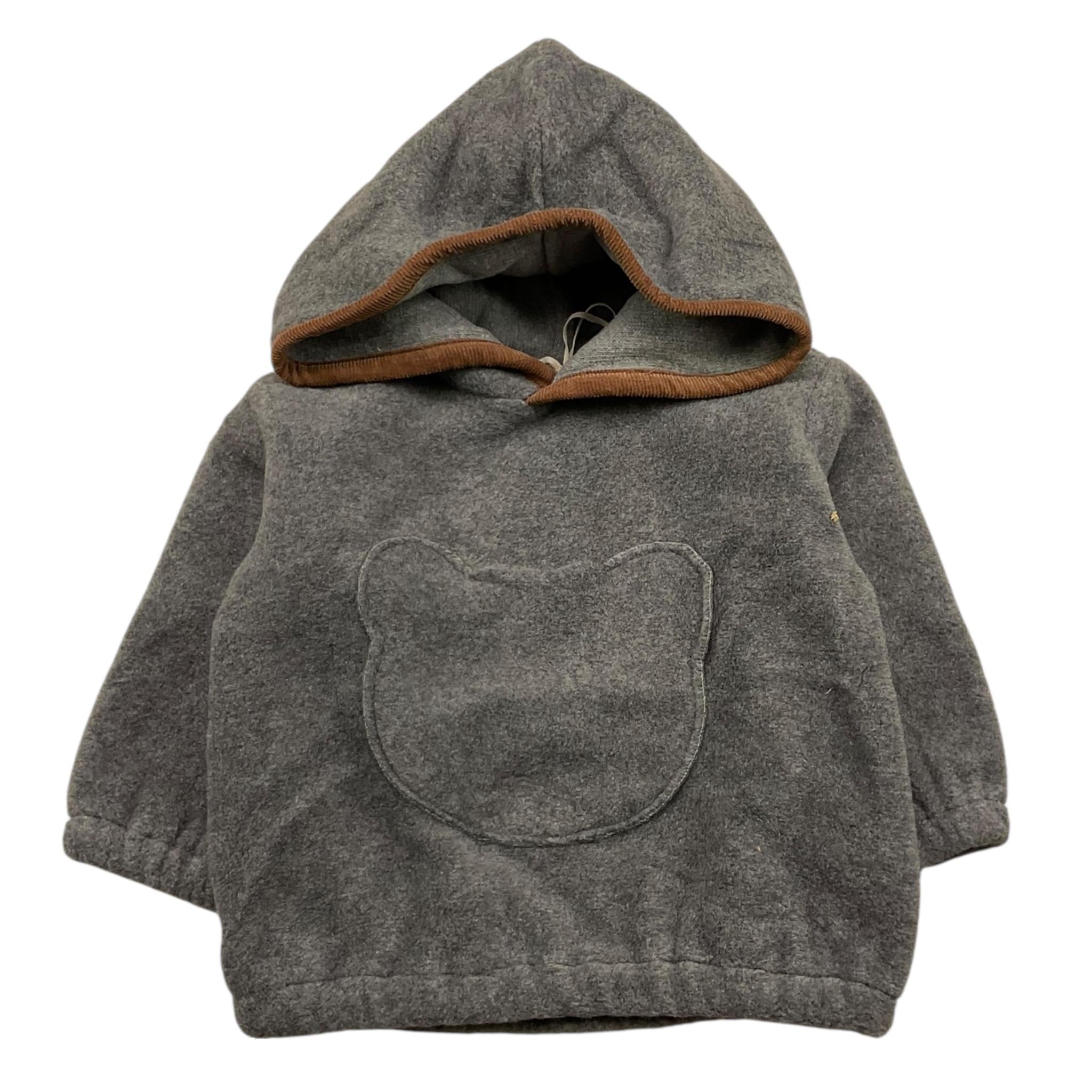 ZHOE & TOBIAH felpa chiusa con cappuccio tinta unita Grigio per Neonato WWT4 GRIGIO ZHOE & TOBIAH