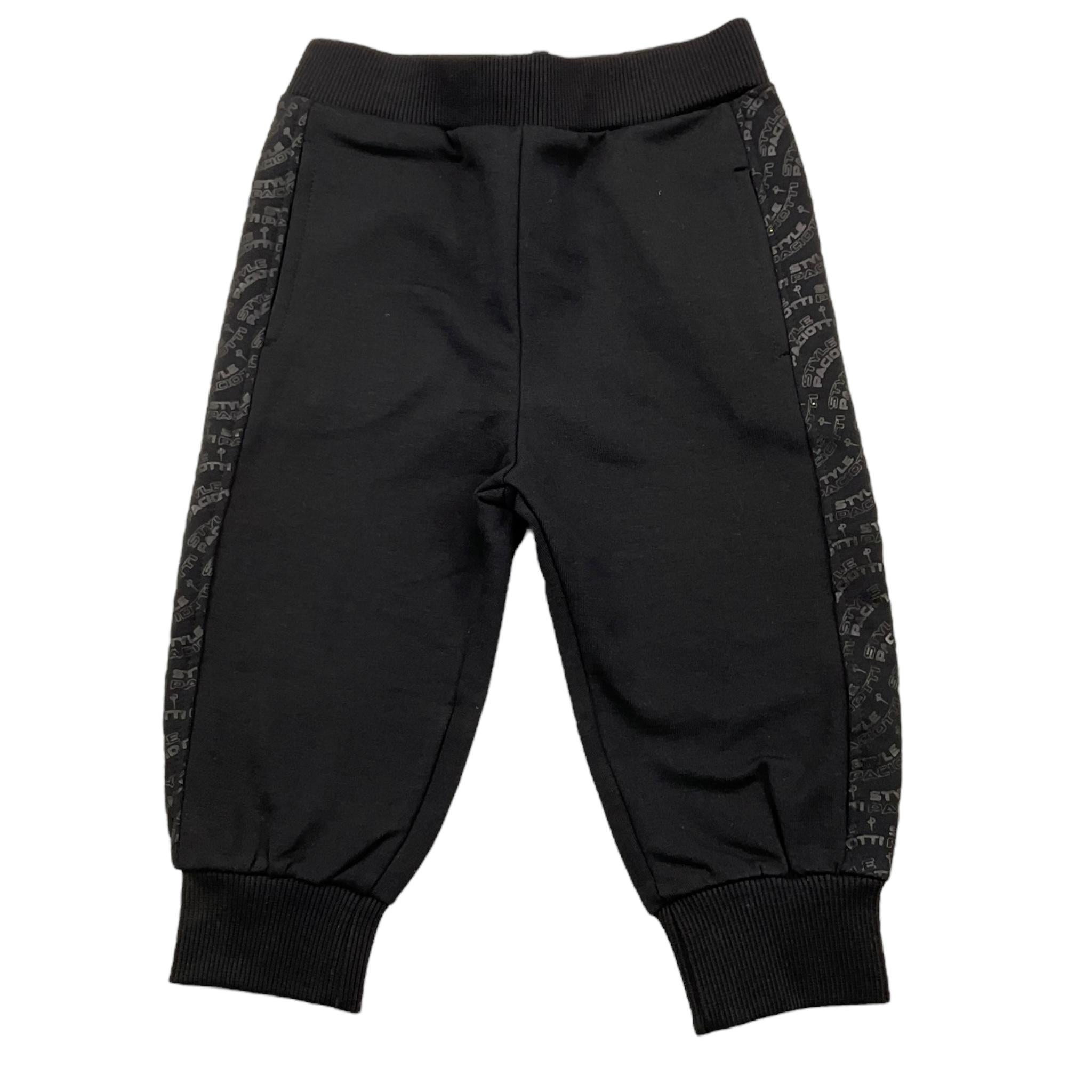 CESARE PACIOTTI pantalone tuta tinta unita logato Nero per Neonato PFP5301B NERO CESARE PACIOTTI