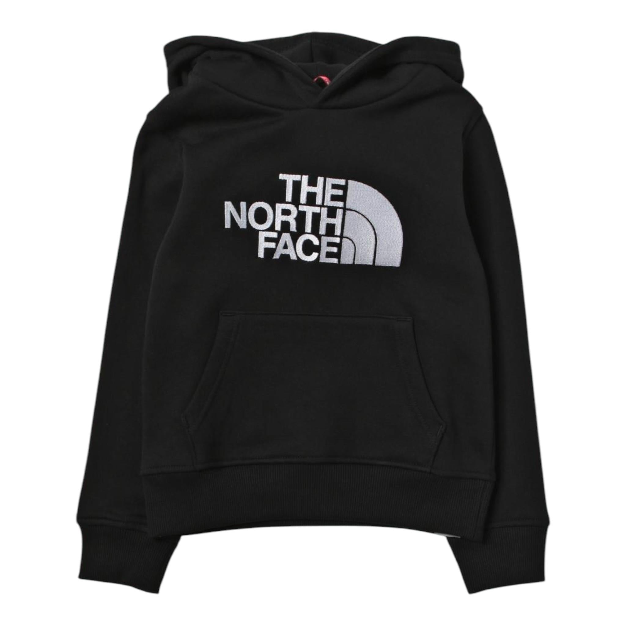 THE NORTH FACE felpa tinta unita con cappuccio e stampa Nero per Bambina NF0A89HHJK3 NERO THE NORTH FACE