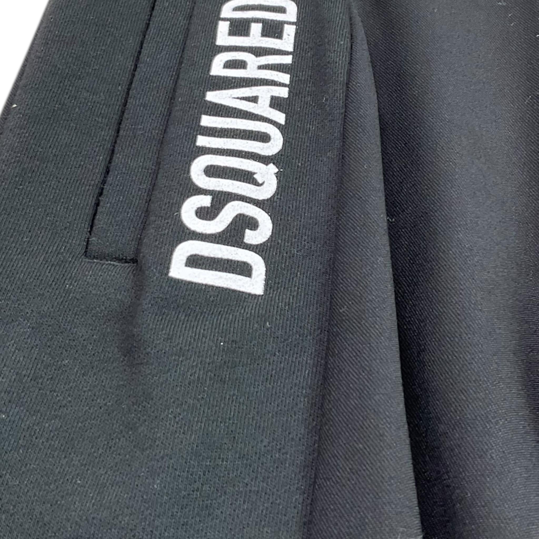 DSQUARED2 pantalone tinta unita con elastico in vita Nero per Bambino DQ1185 NERO DSQUARED2