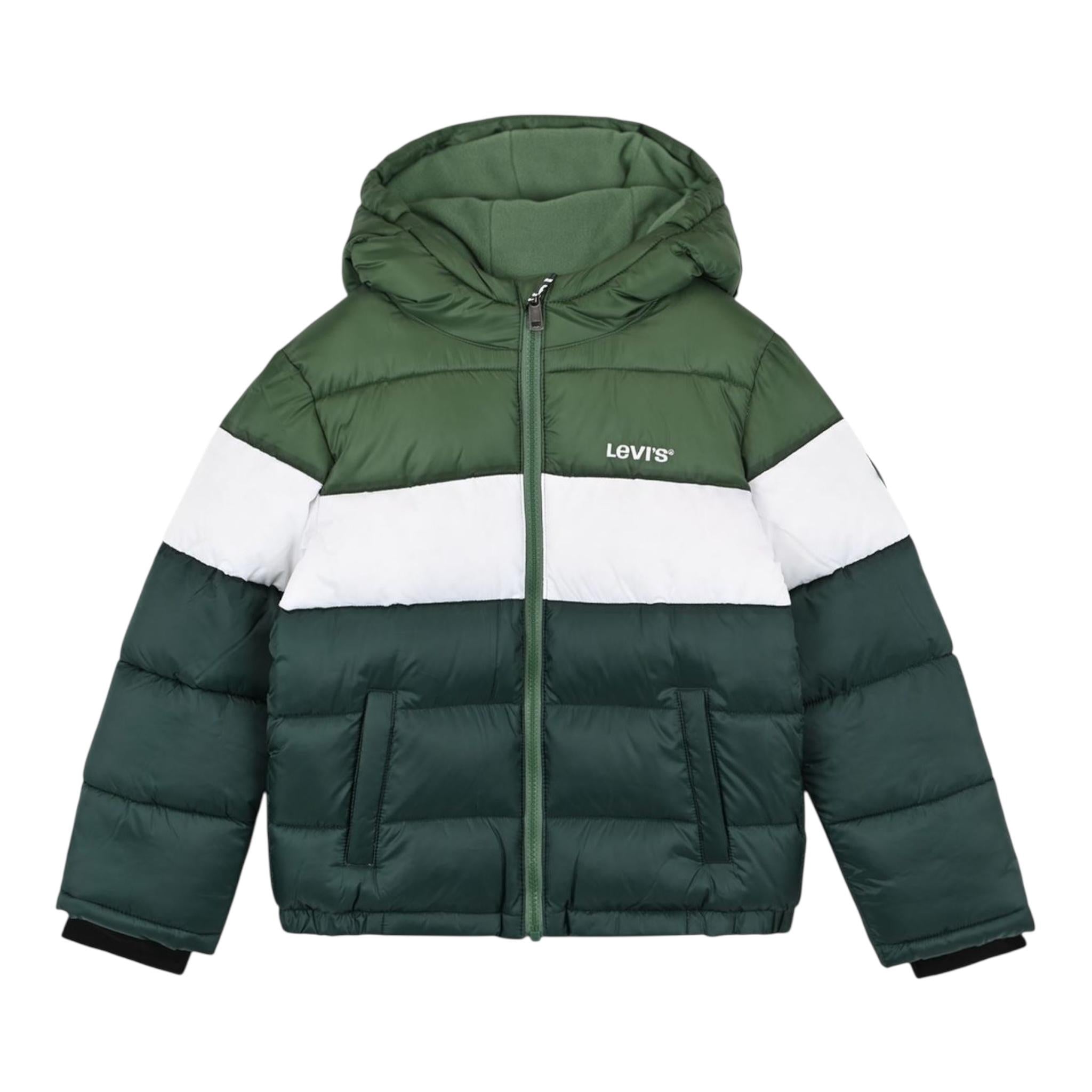 LEVI'S giubbino tricolore con cappuccio Verde per Bambino 8EL263 VERDE LEVI'S