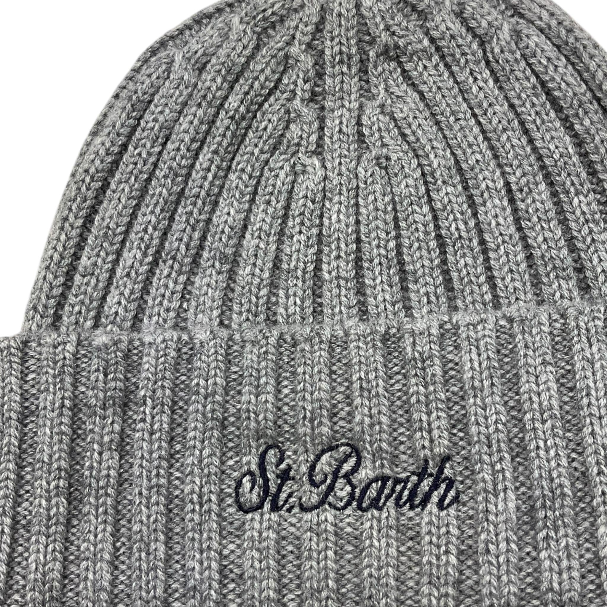 SAINT BARTH cappello tinta unita con logo Grigio per Bambino WENGEN GRIGIO SAINT BARTH