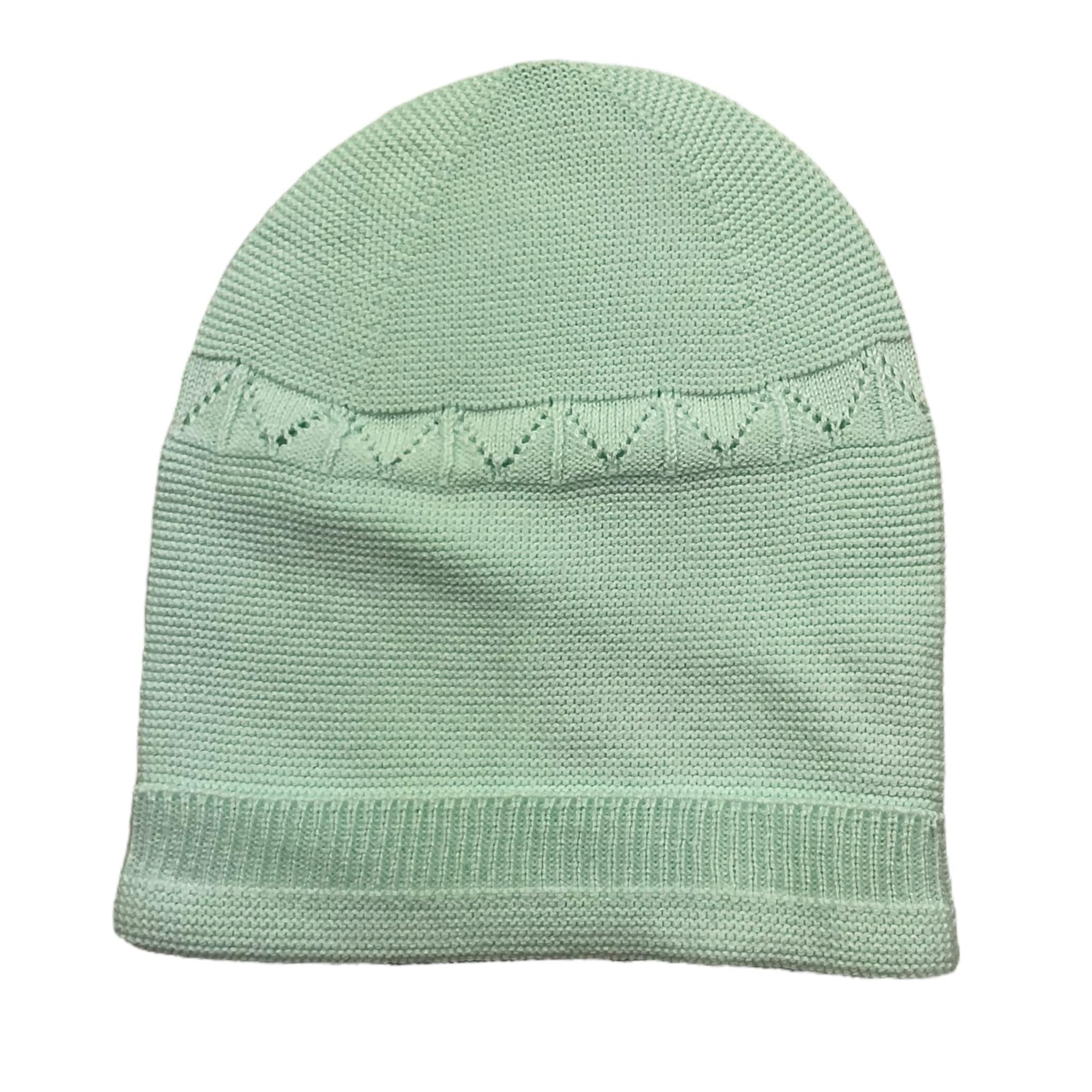 WEDOBLE cappello tinta unita con ricami Verde acqua per Neonata V2004307A VERDE ACQUA WEDOBLE