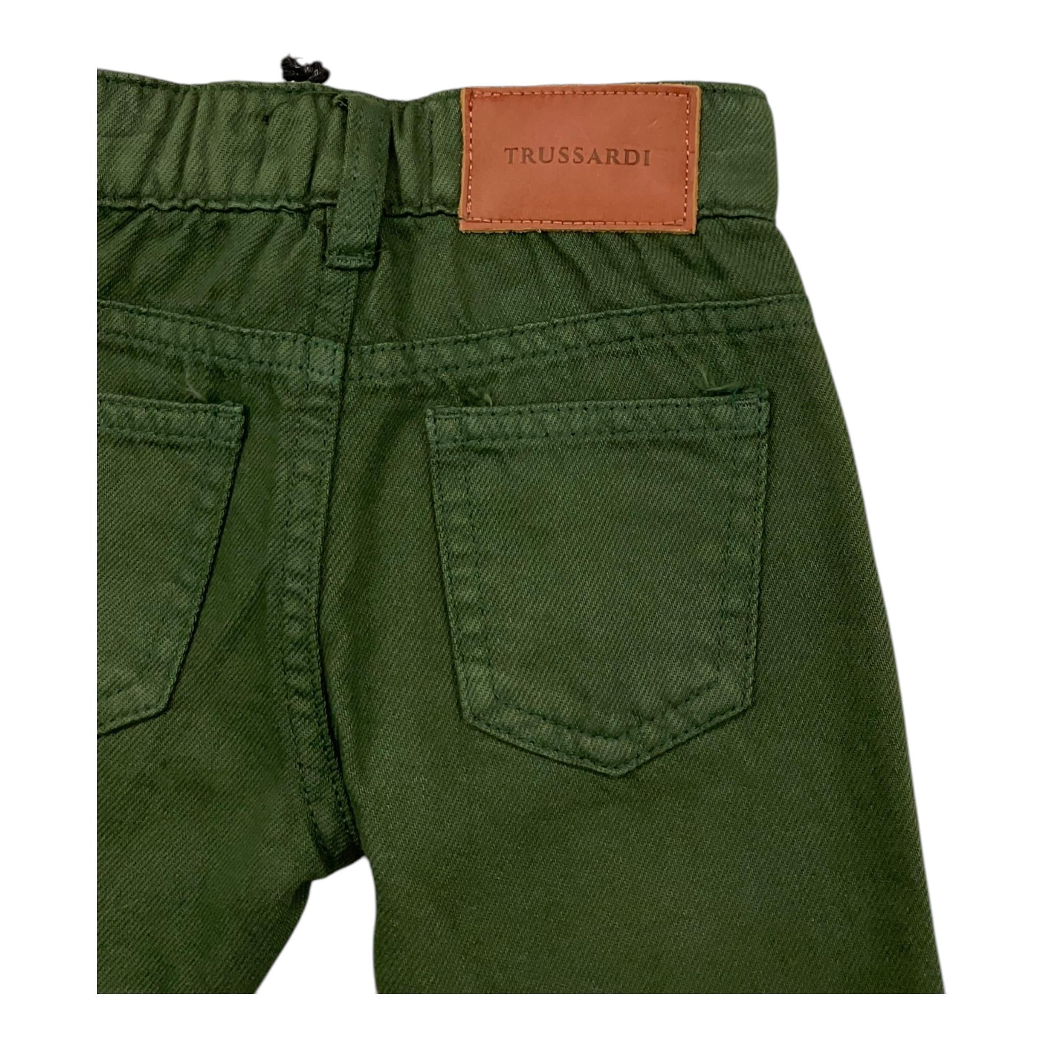TRUSSARDI pantalone tinta unita cn 5 tasche Verde per Neonato TIA25035PA VERDE TRUSSARDI