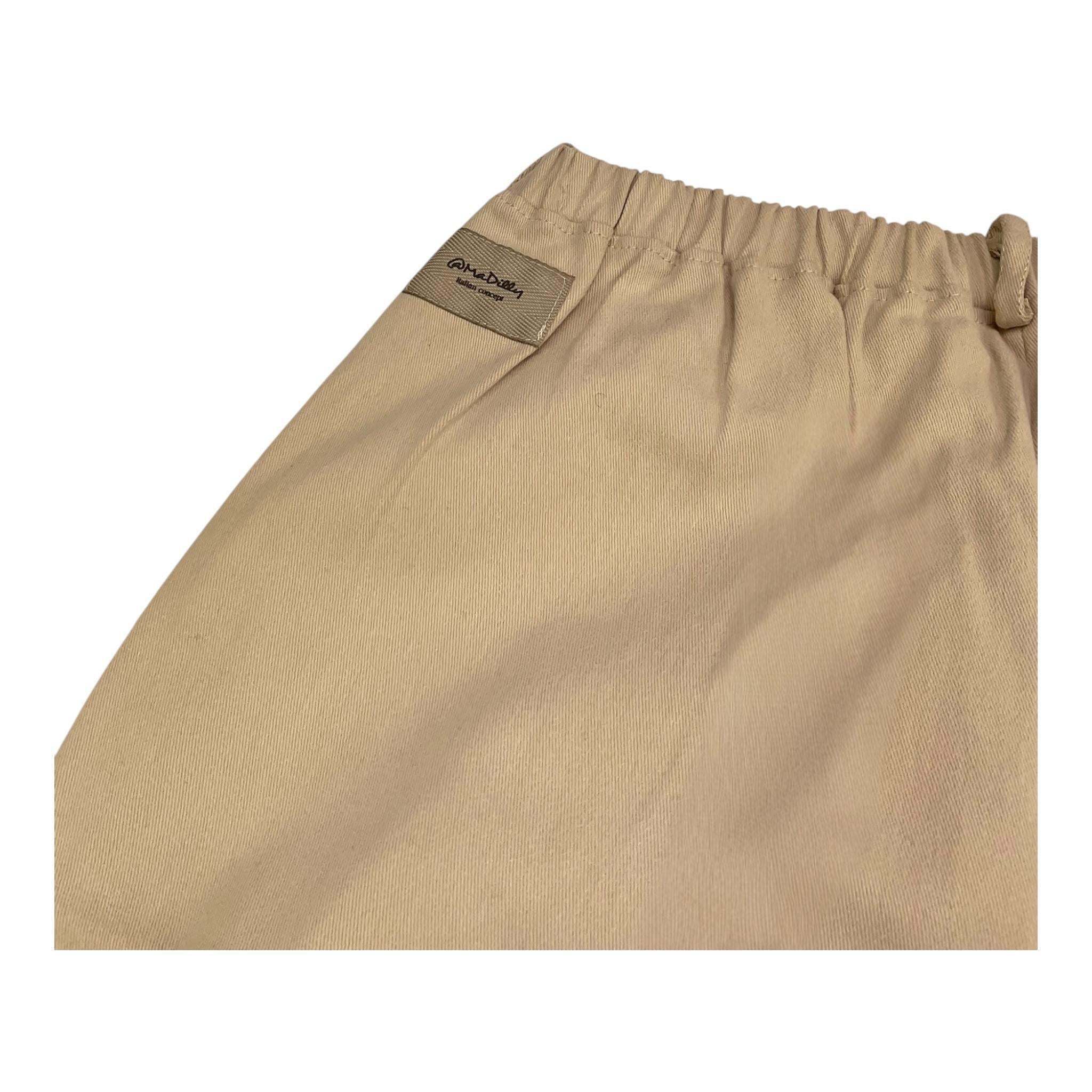 @MADILLY pantalone tinta unita cn elastic in vita Beige per Bambino 01951 BEIGE @MADILLY