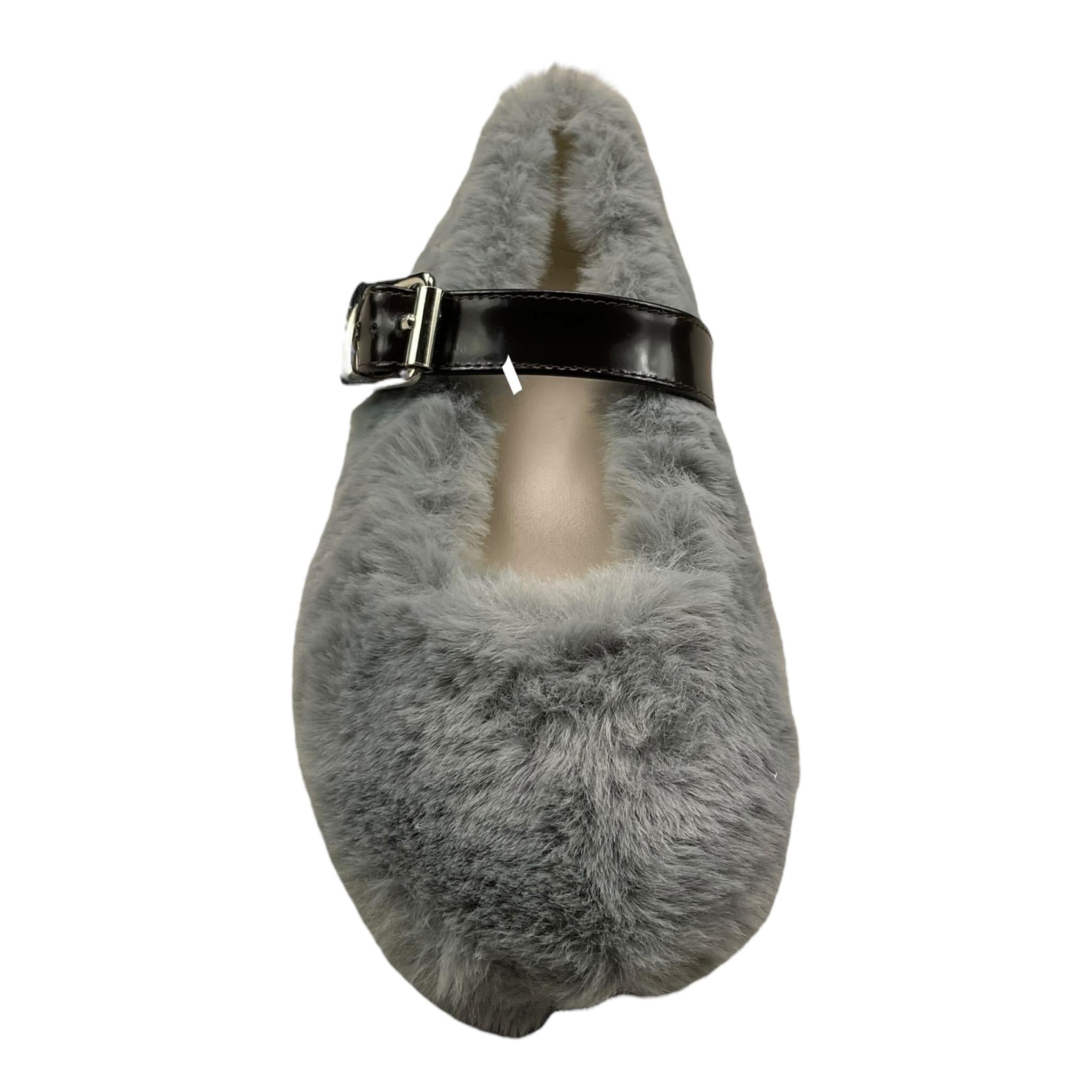 DOU DOU ballerina tinta unita peluche con fibia Grigio per Bambina 24BALL445 GRIGIO DOU DOU