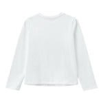 TWINSET shirt girocollo tinta unita con logo Bianco per Bambina 242GJ2430 BIANCO TWINSET