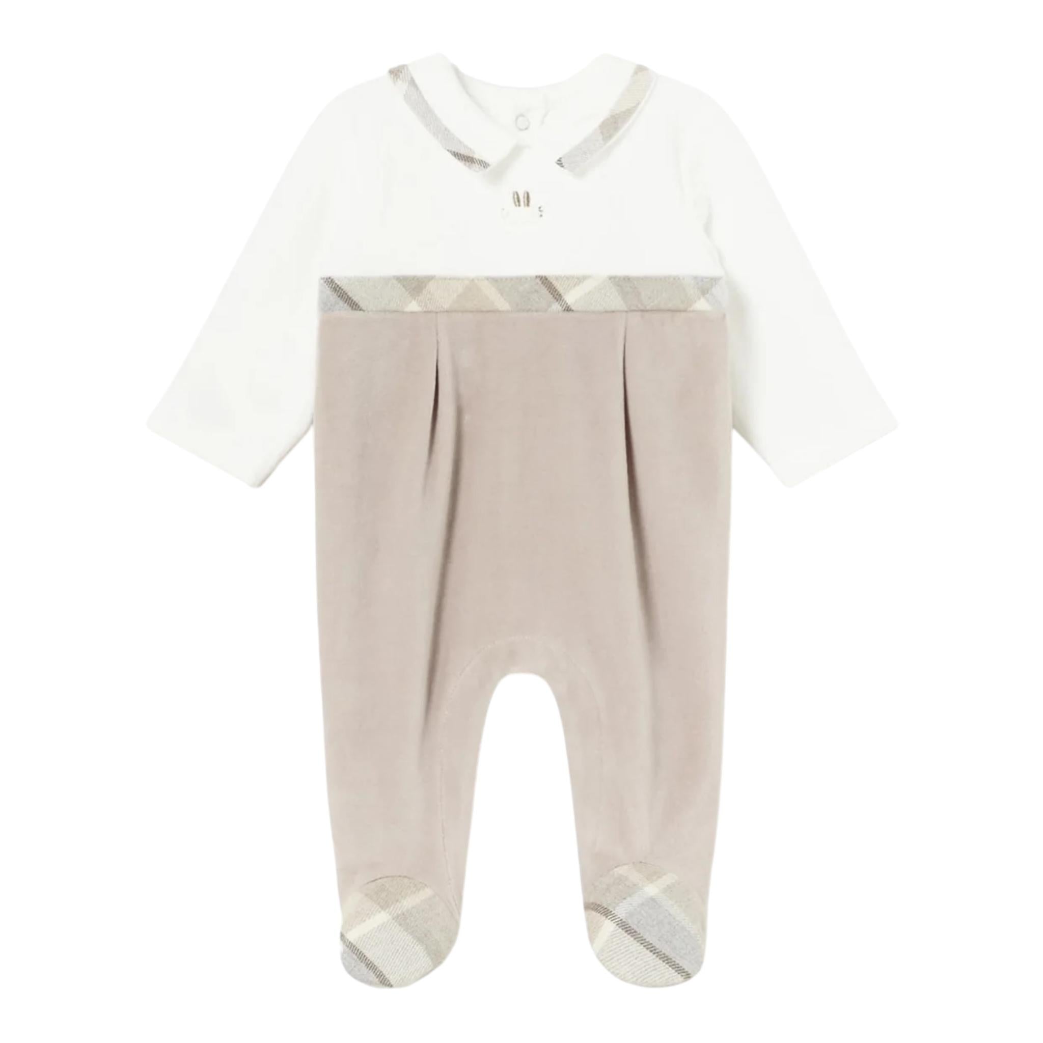 MAYORAL tutina bicolore in ciniglia Bianco/beige per Neonato 2791X BIANCO/BEIGE MAYORAL