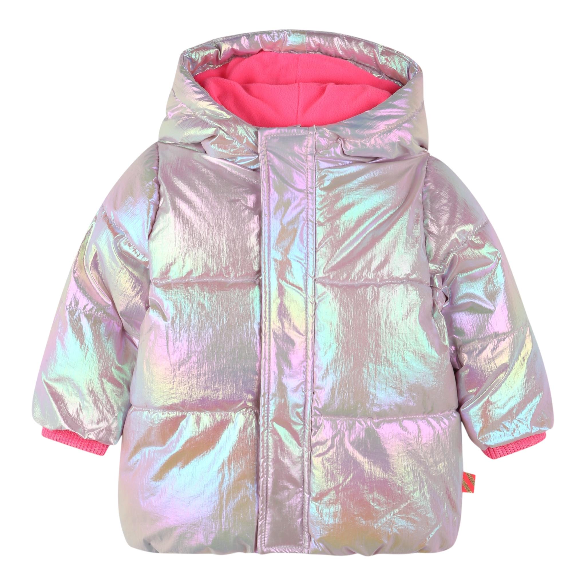 BillIEBLUSH giubbino tinta unita effetto aurora boreale cn cappuccio Rosa per Neonata U20401 ROSA BillIEBLUSH