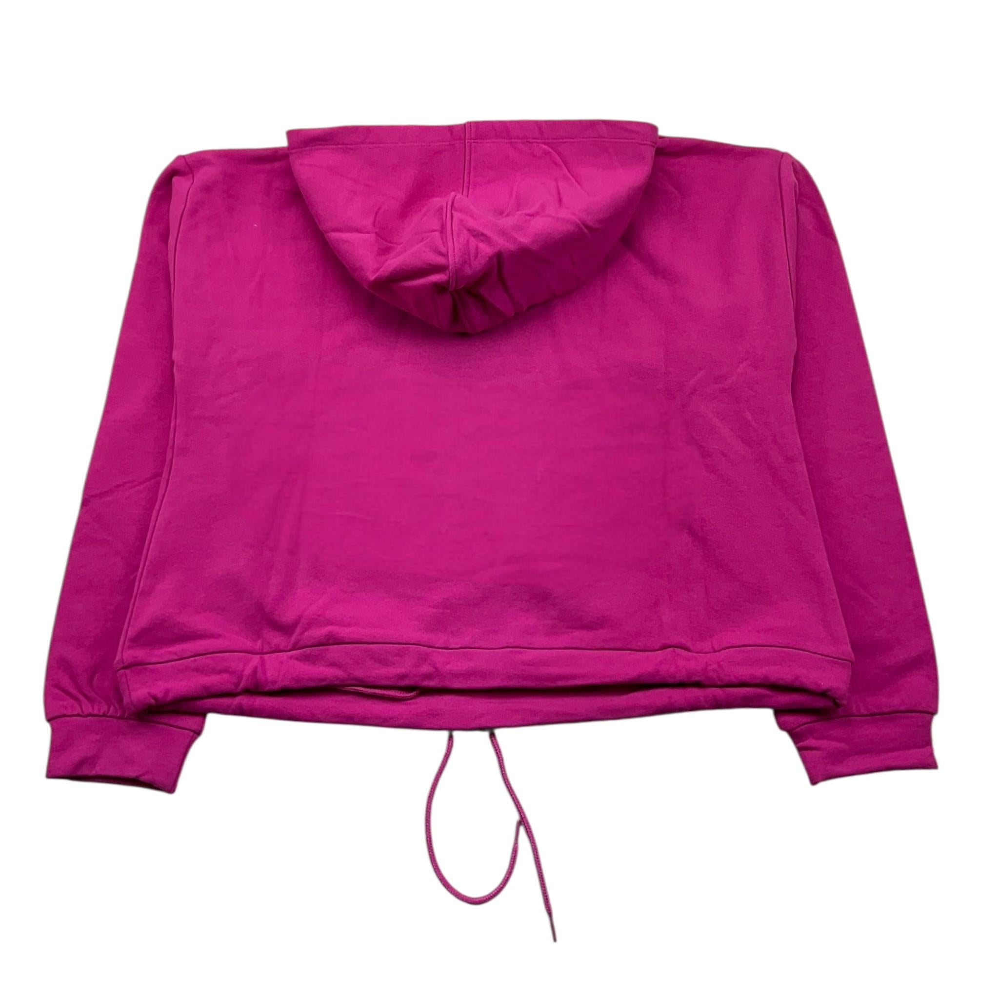 LIU JO felpa chiusa con cappuccio tinta unita con brillantini Fuxia per Bambina GF3005 FUXIA LIU JO