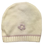 LA STUPENDERIA cappello tinta unita con ricami Panna per Neonata WBCP52 PANNA LA STUPENDERIA