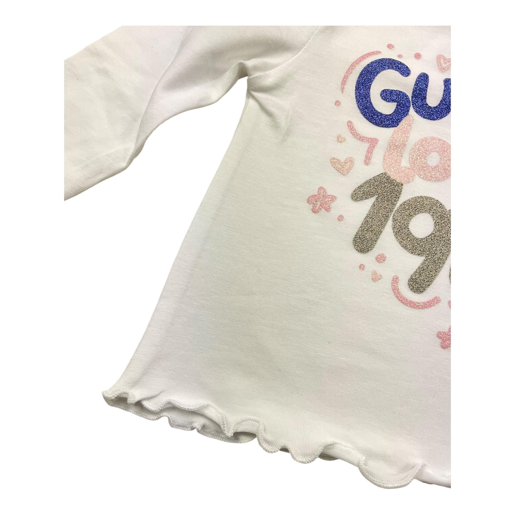 GUESS shirt girocollo tinta unita con stampa Bianco per Neonata A4YI04K6YW4 BIANCO GUESS