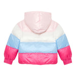 GUESS giubbino tricolore con zip e cappuccio Rosa per Neonata K2YL02WEGY0 ROSA GUESS