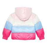 GUESS giubbino tricolore con zip e cappuccio Rosa per Neonata K2YL02WEGY0 ROSA GUESS