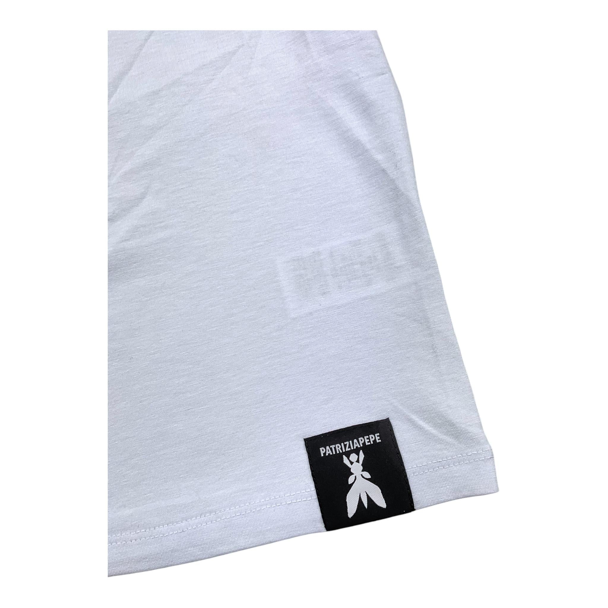 PATRIZIA PEPE t-shirt girocollo tinta unita cn stampa logo Bianco per Bambina 7M0861 BIANCO PATRIZIA PEPE