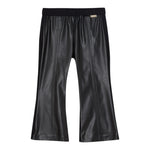 LIU JO pantalone tinta unita modello zampa in ecopelle Nero per Neonata KF4009NX NERO LIU JO