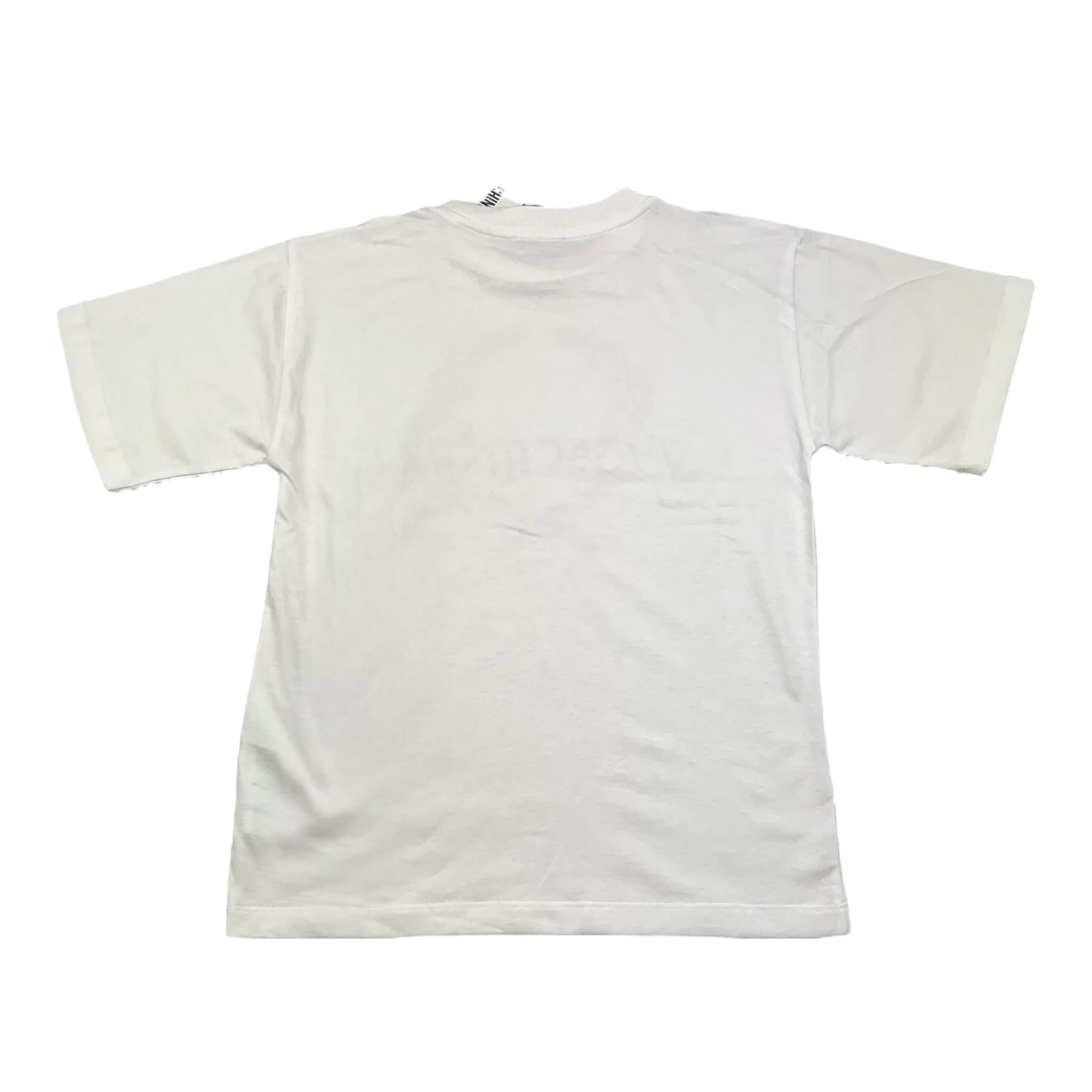 MOSCHINO t-shirt girocollo tinta unita con stampa Bianco per Bambino HZM05G BIANCO MOSCHINO