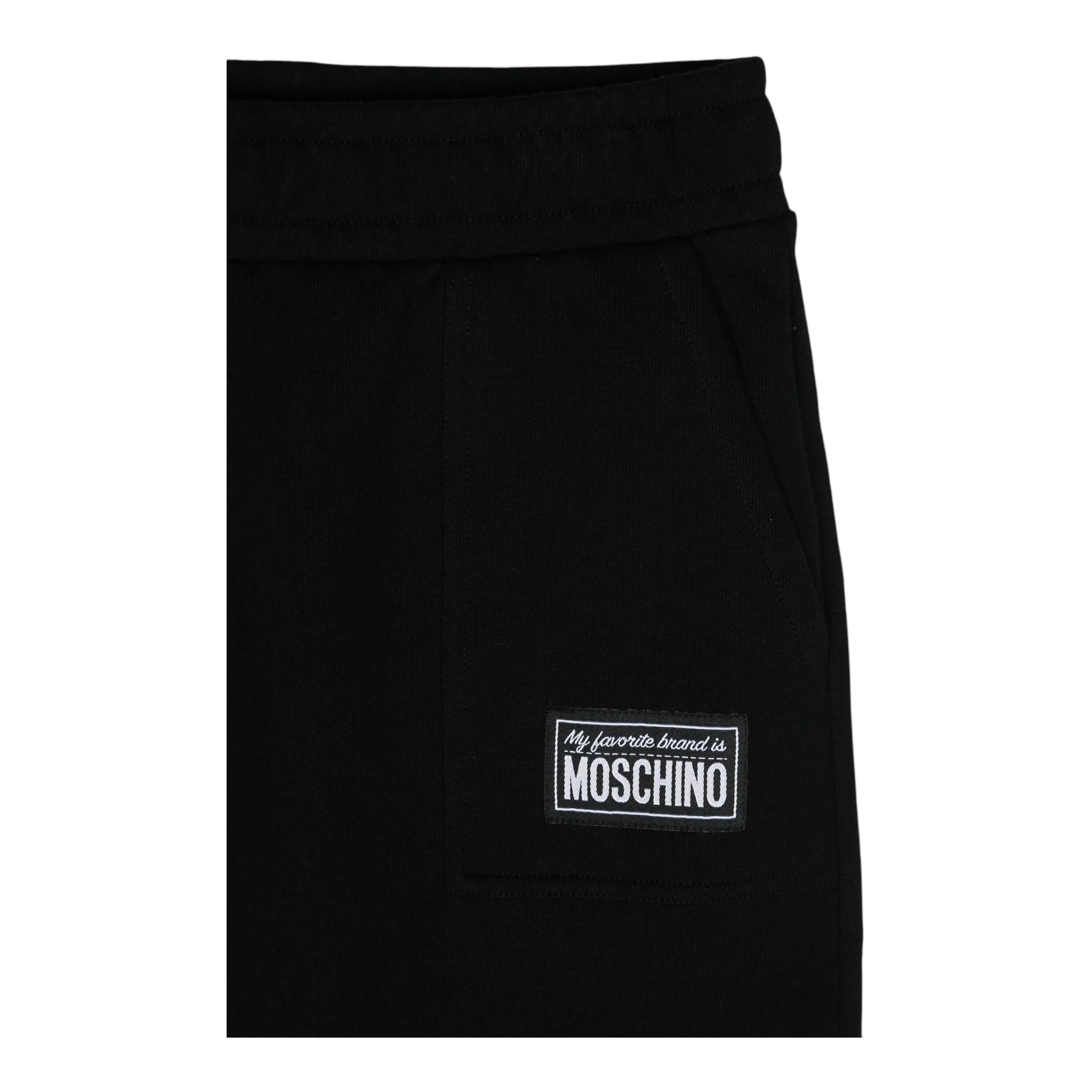 MOSCHINO gonna tinta unita in tuta con elastico in vita Nero per Bambina HDJ03D NERO MOSCHINO