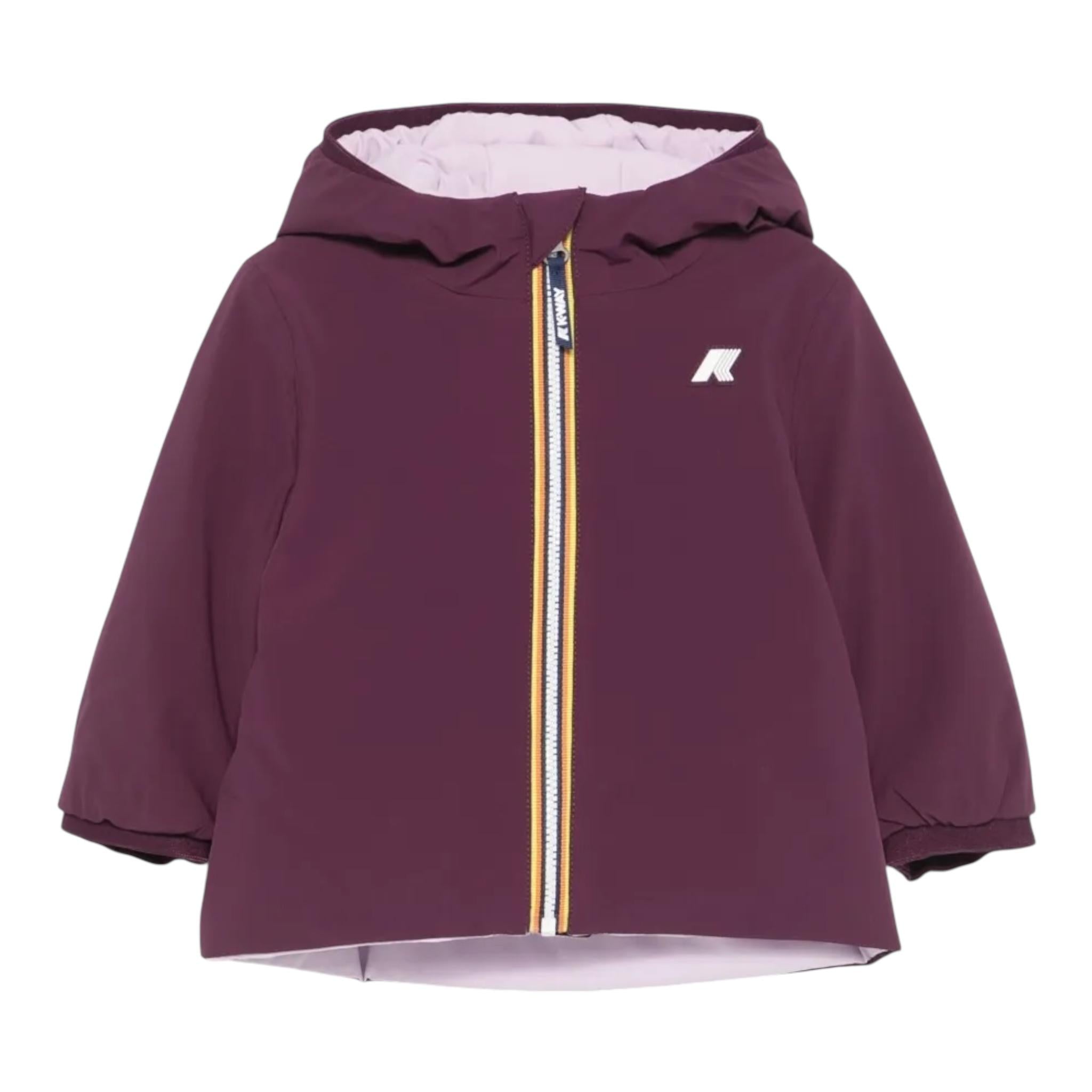 K-WAY giubbino bicolore reversibile Bordeaux/lilla per Neonata K71338WXX BORDEAUX/LILLA K-WAY