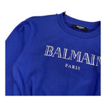 BALMAIN abito in felpa tinta unita con stampa Viola per Bambina BV1A60X VIOLA BALMAIN