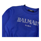 BALMAIN abito in felpa tinta unita con stampa Viola per Bambina BV1A60X VIOLA BALMAIN
