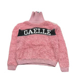 GAELLE maglia tinta unita collo alto con stampa Rosa per Bambina 2741W0980 ROSA GAELLE