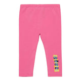 DSQUARED2 leggins tinta unita con logo Rosa per Bambina DQ2494J ROSA DSQUARED2