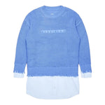MAISON MARGIELA maglia girocollo tinta unita con camicia Azzurro per Bambino M60643 AZZURRO MAISON MARGIELA