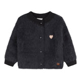CARRE'MENT BEAU cardigan tinta unita con ricamo cuore Blu per Neonata Y05268 BLU CARRE'MENT BEAU