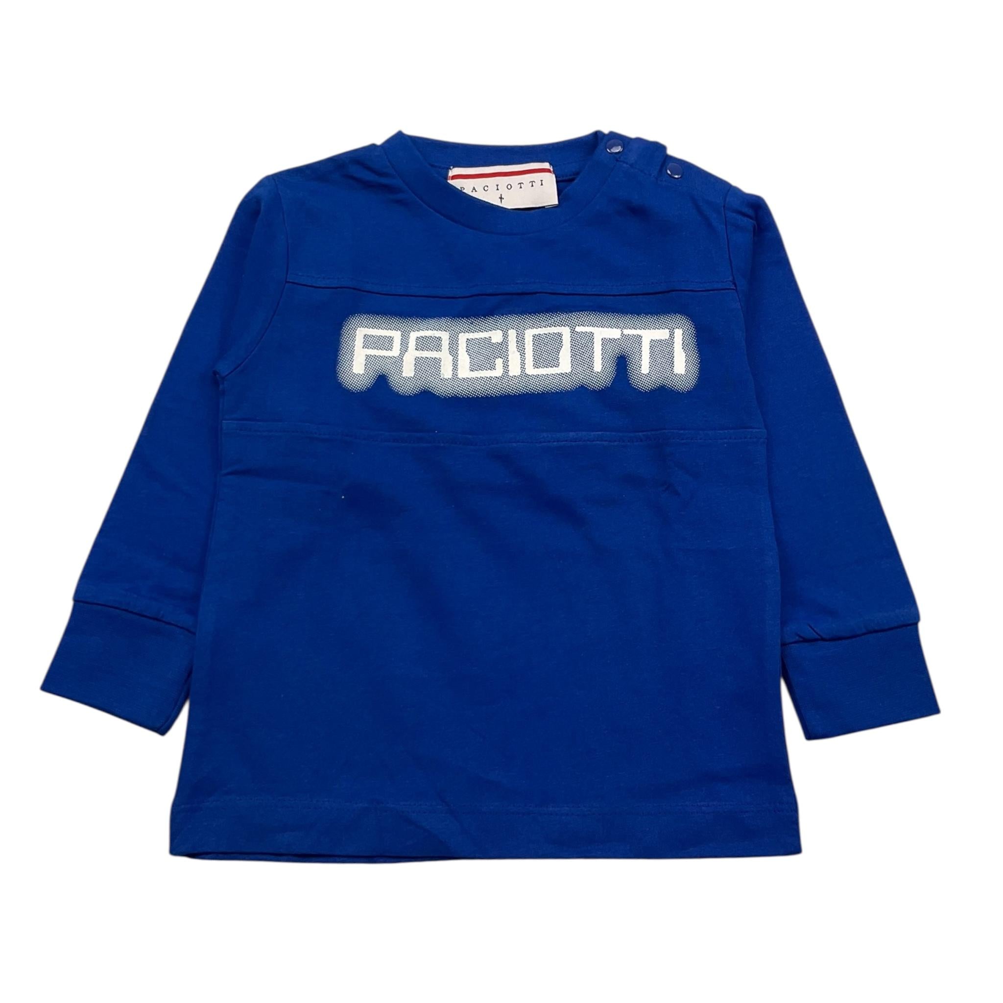 CESARE PACIOTTI shirt girocollo tinta unita con stampa Cobalto per Neonato TSP5301B COBALTO CESARE PACIOTTI