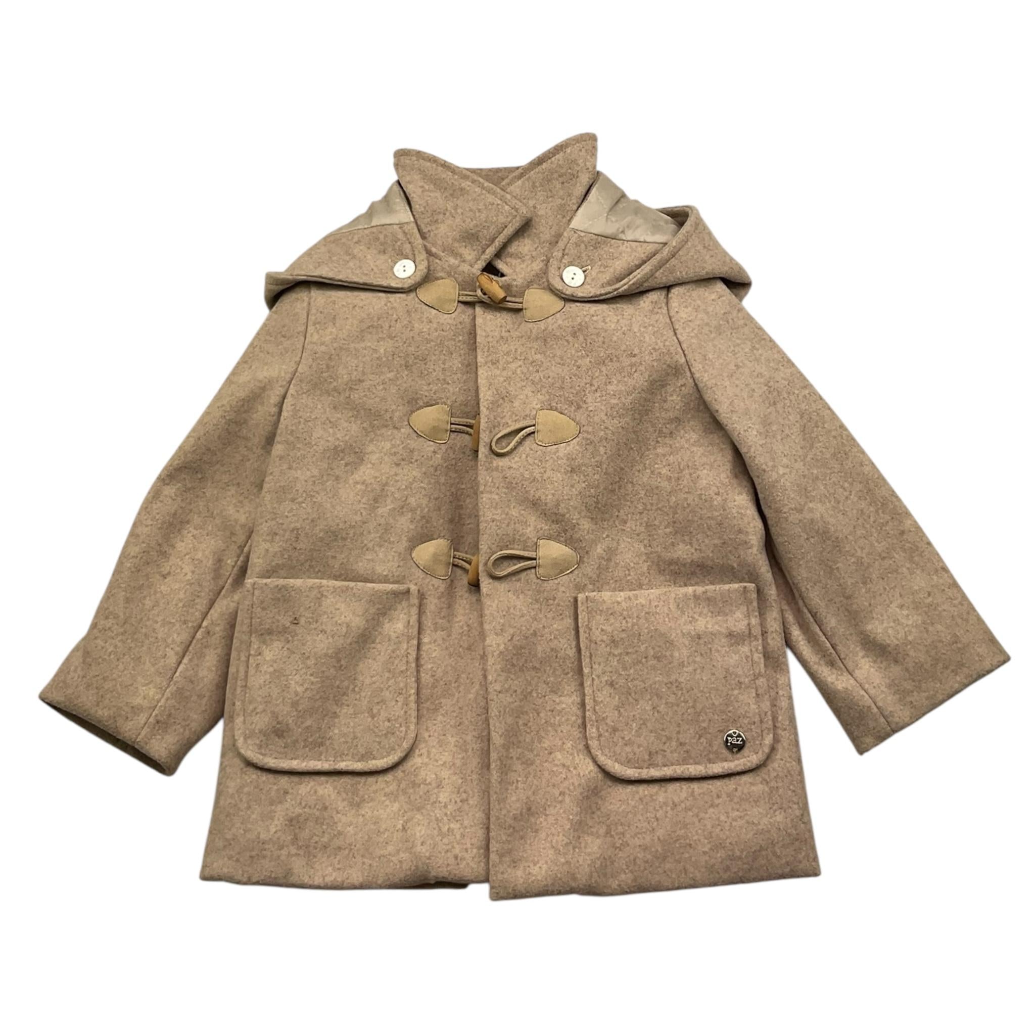 PAZ RODRIGUEZ cappotto tinta unita con cappuccio Beige per Bambino 012151004J BEIGE PAZ RODRIGUEZ