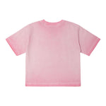 MARC JACOBS t-shirt girocollo tinta unita con stampa logo Rosa per Bambina W60281 ROSA MARC JACOBS