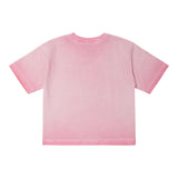 MARC JACOBS t-shirt girocollo tinta unita con stampa logo Rosa per Bambina W60281 ROSA MARC JACOBS