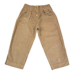 DONDUP pantalone modello palazzo in velluto Beige per Bambina DFPA069 BEIGE DONDUP