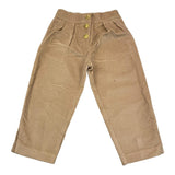 DONDUP pantalone modello palazzo in velluto Beige per Bambina DFPA069 BEIGE DONDUP