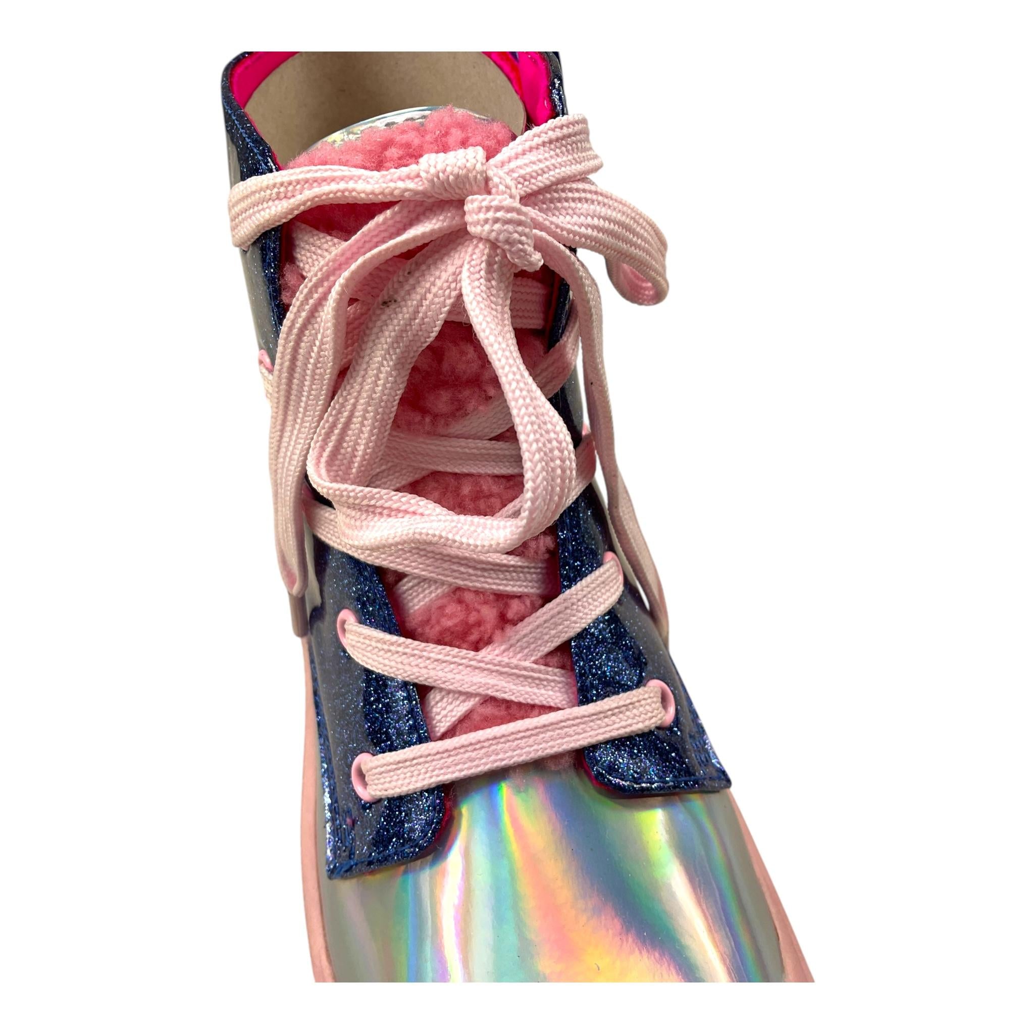 BillIEBLUSH stivale tinta unita con stampa unicorno e suola in contrasto Blu per Bambina U20579 BLU BillIEBLUSH