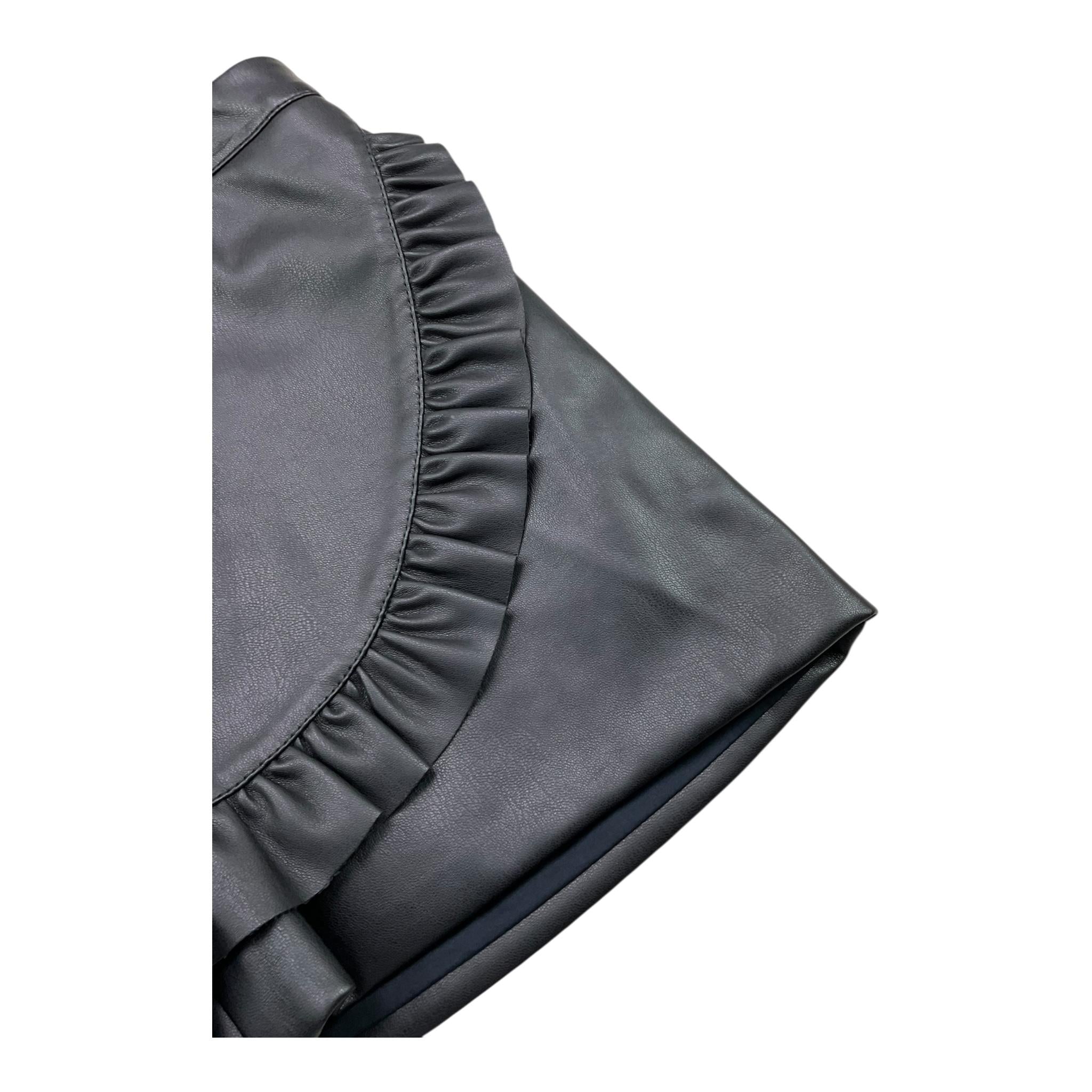 PHILOSOPHY short tinta unita in ecopelle Nero per Bambina PFBE003 NERO PHILOSOPHY